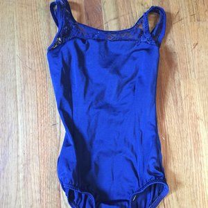 Blue lace leotard